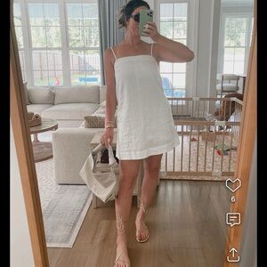 Linen White Summer Dress (with built in shorts!)